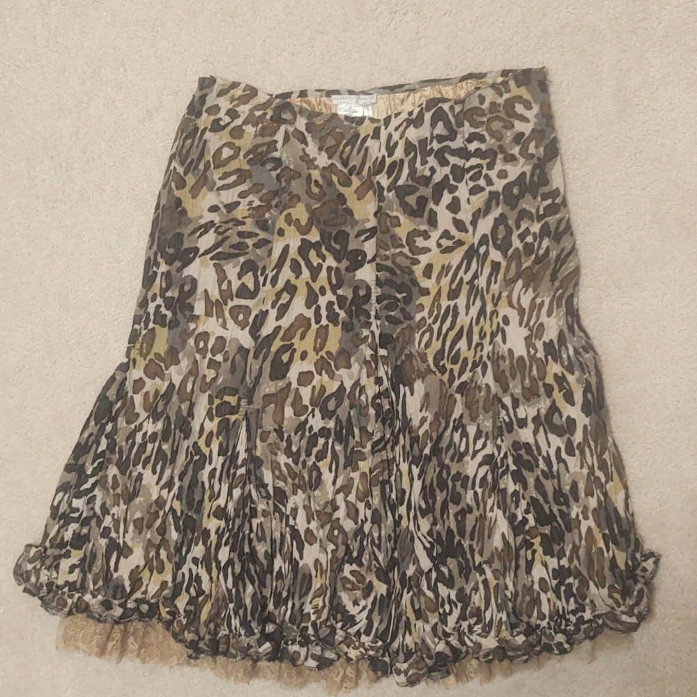 Alberto Makali animal print skirt size 16